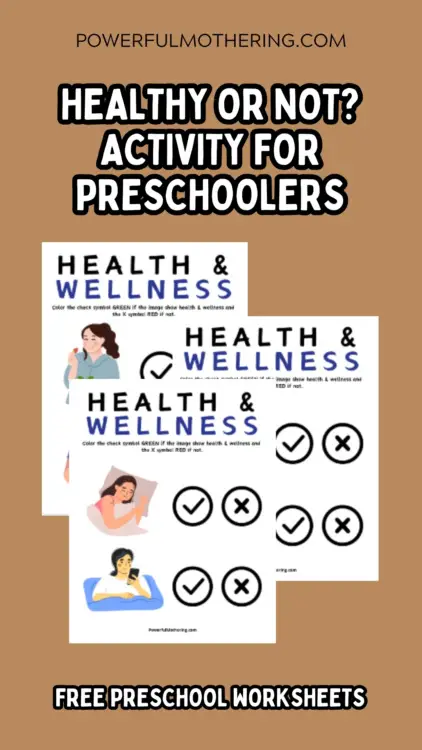 Healthy or Not Activity For Preschoolers