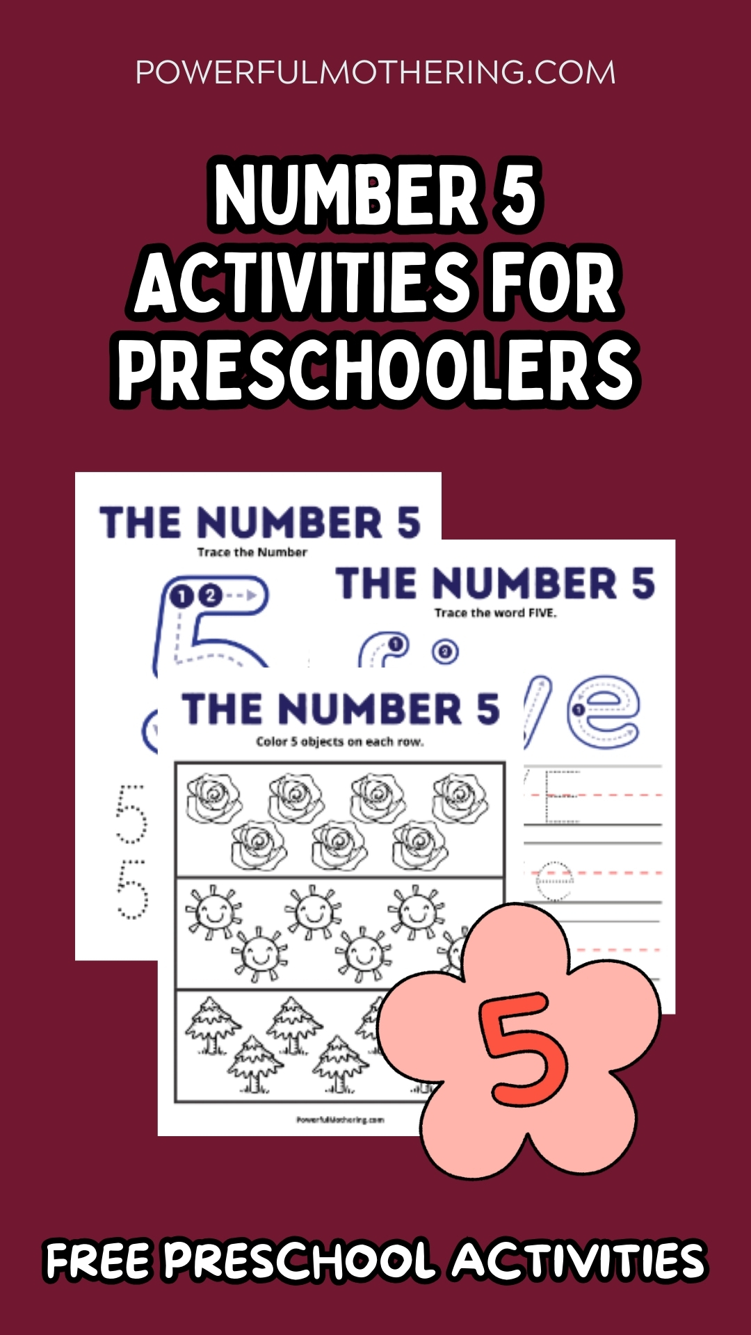 Number 5 Activities for Preschoolers