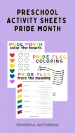 Preschool Activity Sheets – Pride Month
