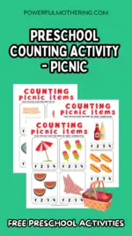 Preschool Counting Activity – Picnic