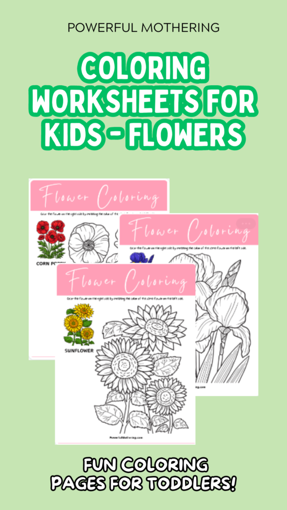 Coloring Worksheets for Kids - Flowers