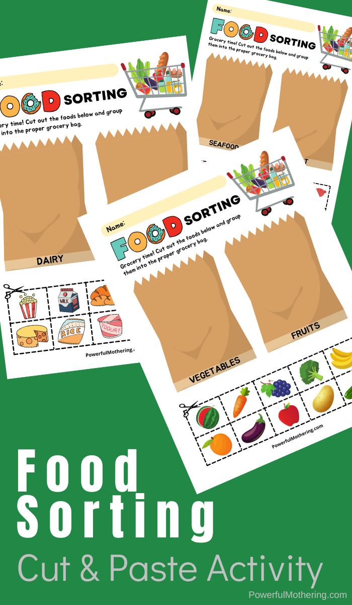 Free Printable Food Sorting Activity