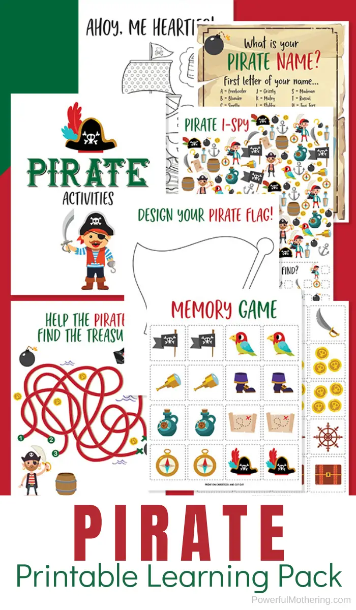 Free Printable Pirate Learning Pack