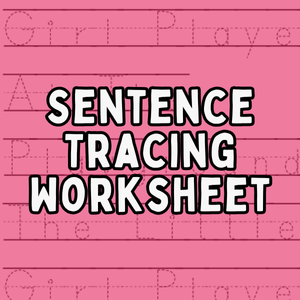 Sentence Tracing Worksheet