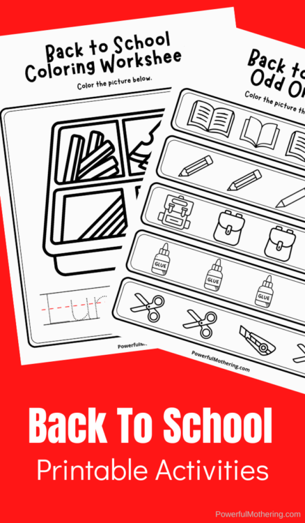 Back To School Worksheets For Preschoolers