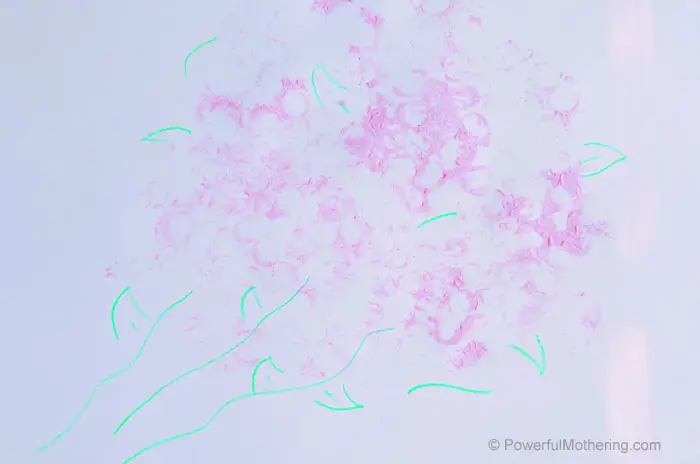 Cherry Blossom Bubble Wrap activity for kids