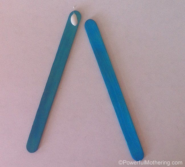 Make a start out of craft sticks