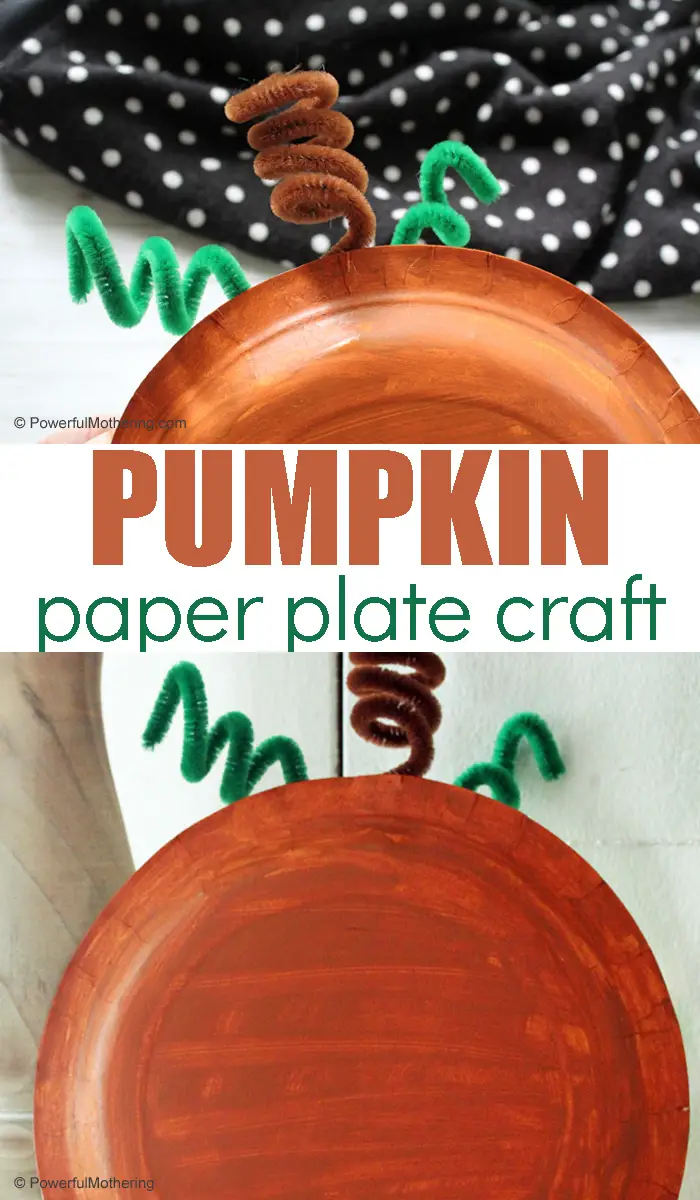 Super Cute Paper Plate Pumpkin Craft For Kids