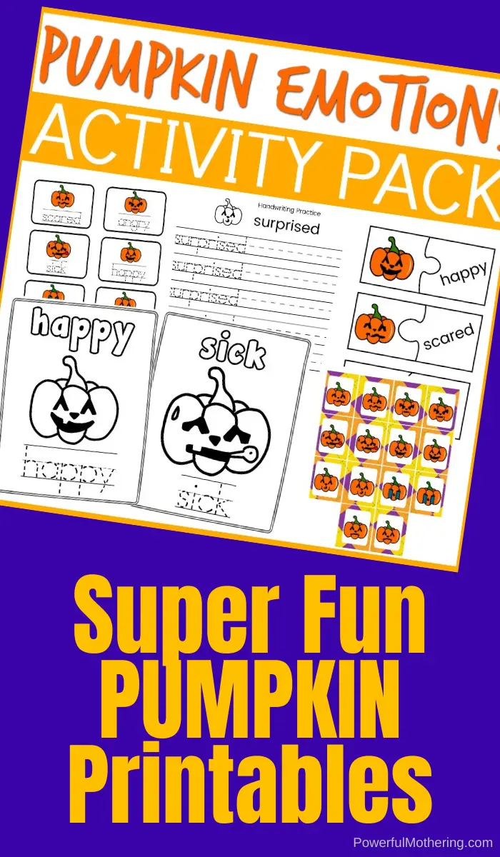 Pumpkin emotions activities