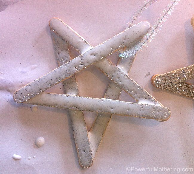 glue over the glitter