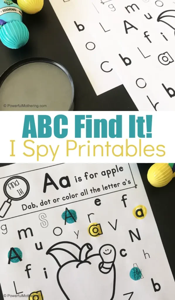 Free Printable Find It ABC I Spy Game