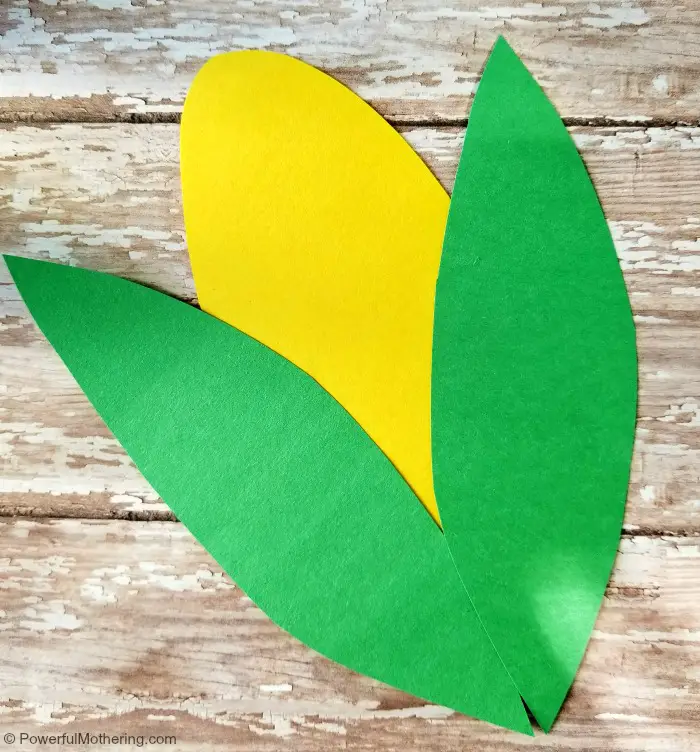 Assembling-part-of-the-Indian-corn-craft-for-kids
