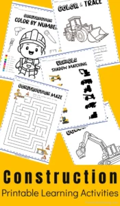 Construction printables for kids 