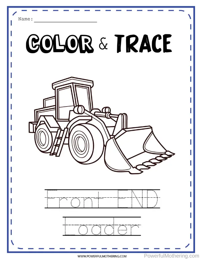 construction printable activities for kids