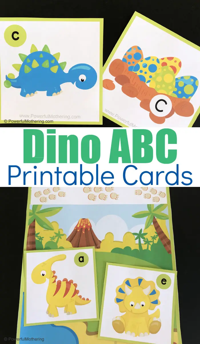 Dinosaur Alphabet Cards and Matching Game