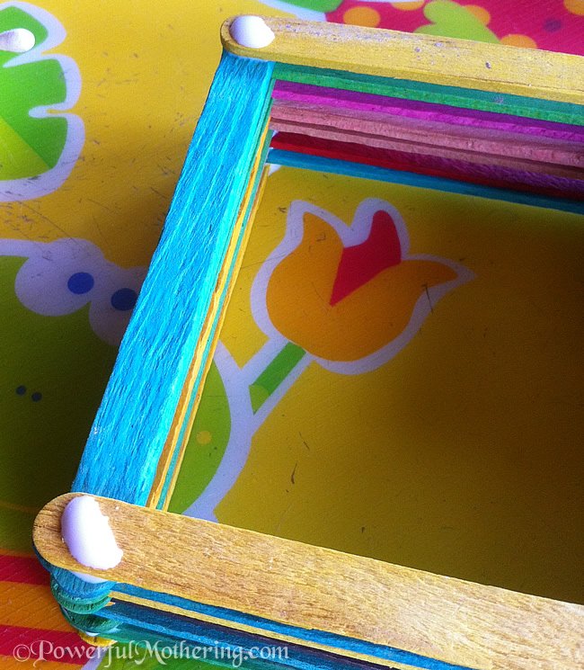 Kids-Treasure-Box-made-with-Popsicle-Sticks-glue