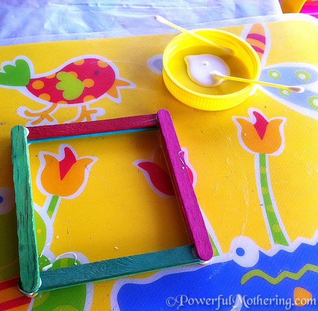 kids treasure box made with popsicle sticks layout