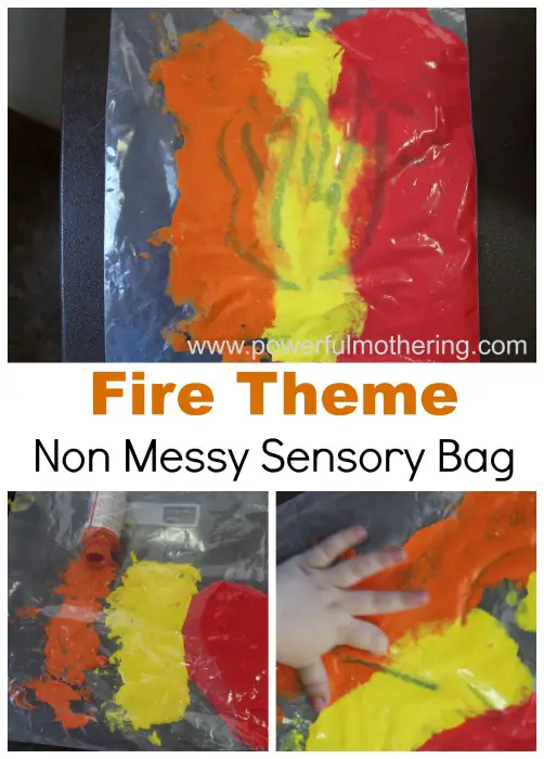 Fire (No Mess) Sensory Bag