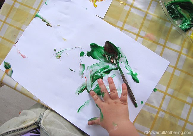 painting with color cream
