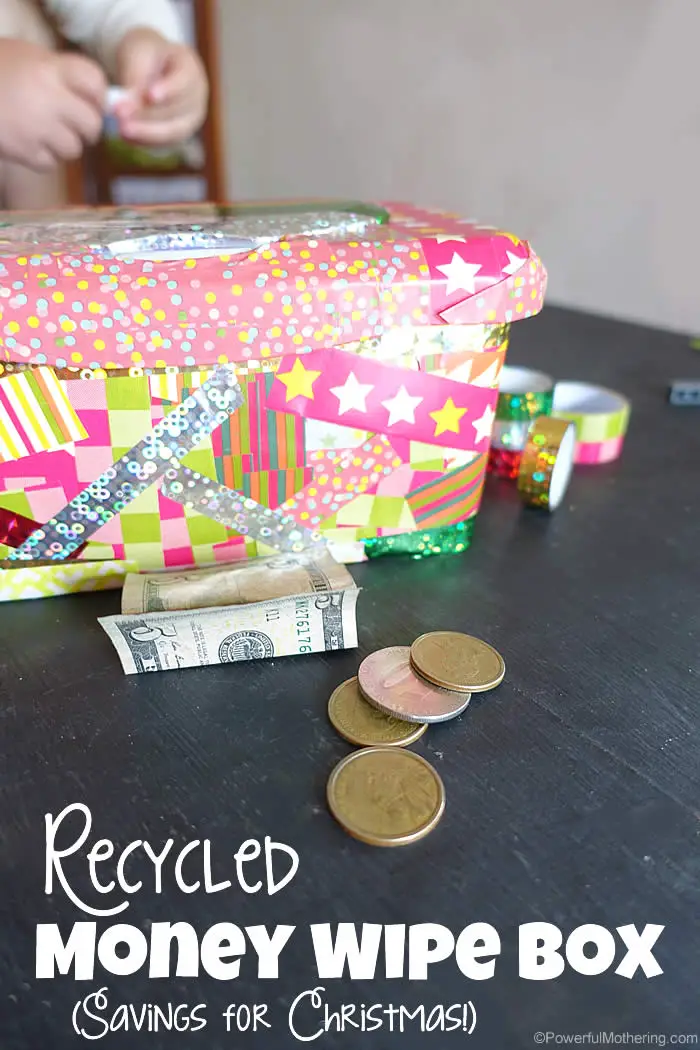 recycled mpney wipe box