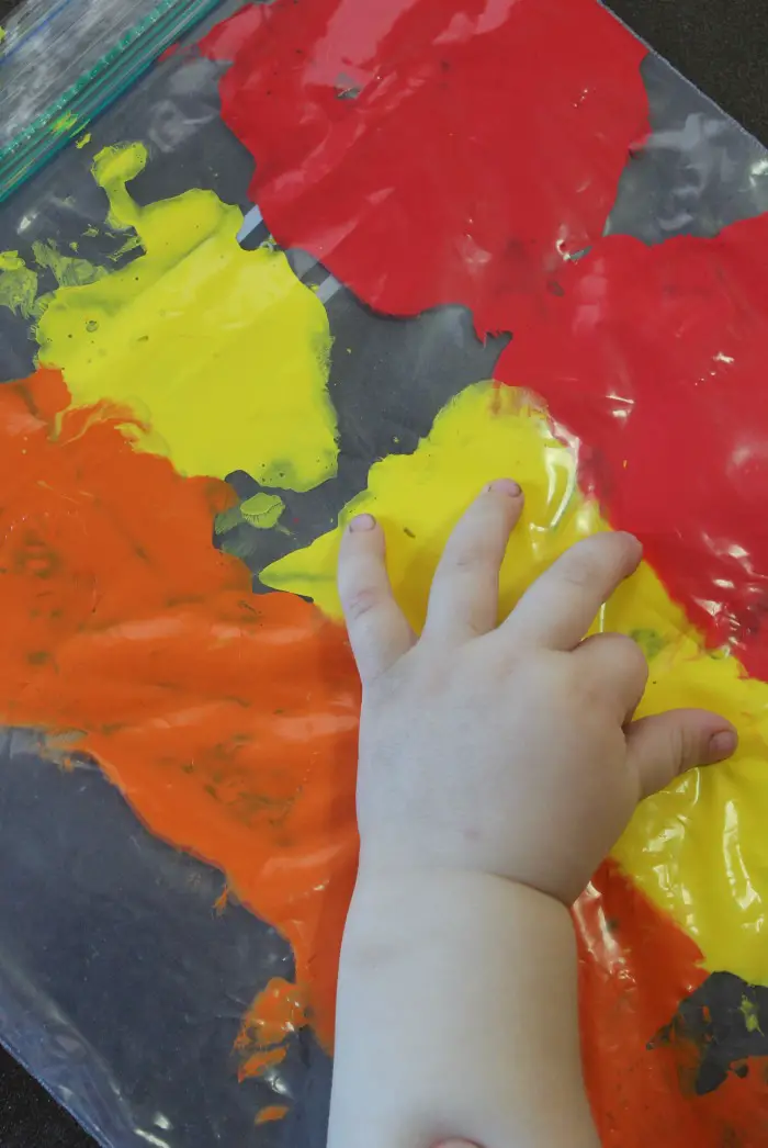 sensory bag fire theme