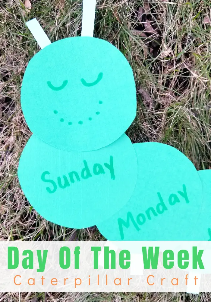 Days Of The Week Caterpillar Craft