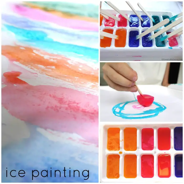 Ice Painting Art for Toddlers and Preschoolers