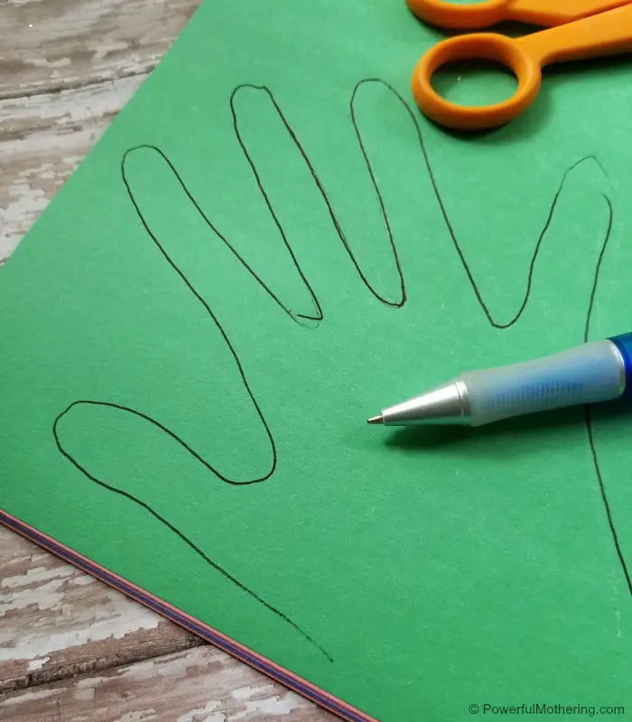 family tree craft first step tracing hands