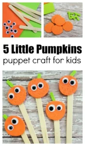Five Little Pumpkins Puppets for Kids