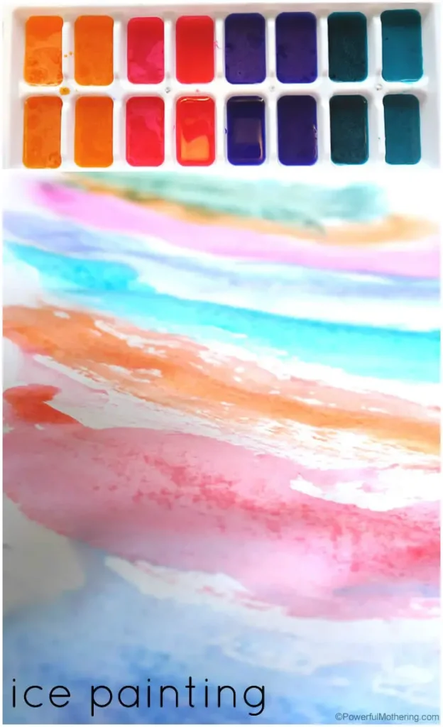 how to paint with ice 