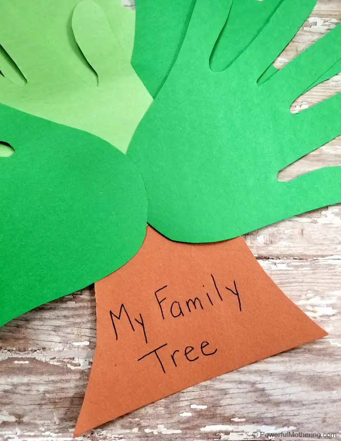 label the family tree craft for kids