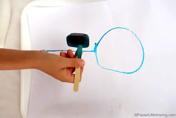 painting on paper with color