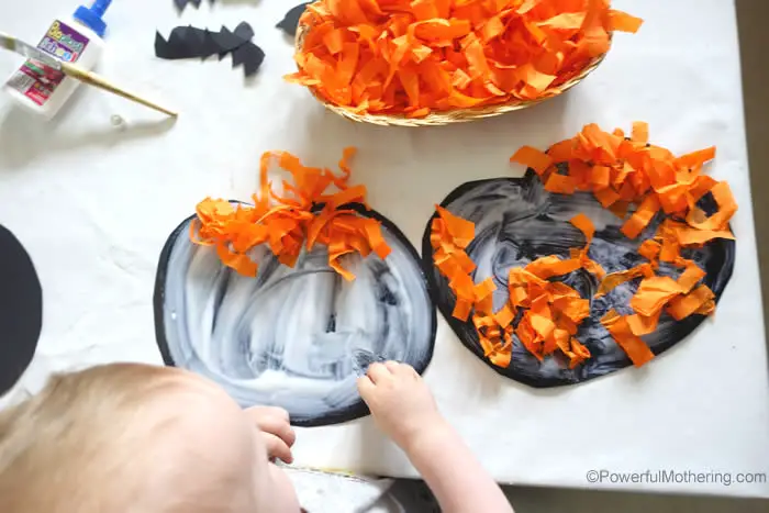 pumpkin collage for toddlers