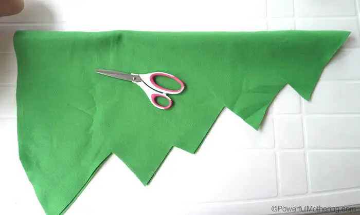 Cut out the tree on the lines you made.