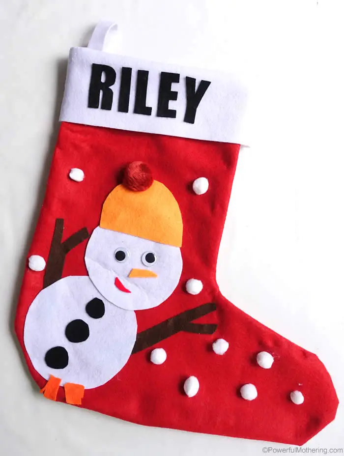 diy-snowman-christmas-stocking