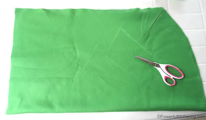 Half fold the felt and draw a tree outline