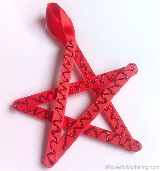 ornaments for kids popsicle stick star