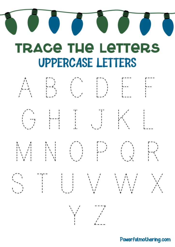 trace the letters