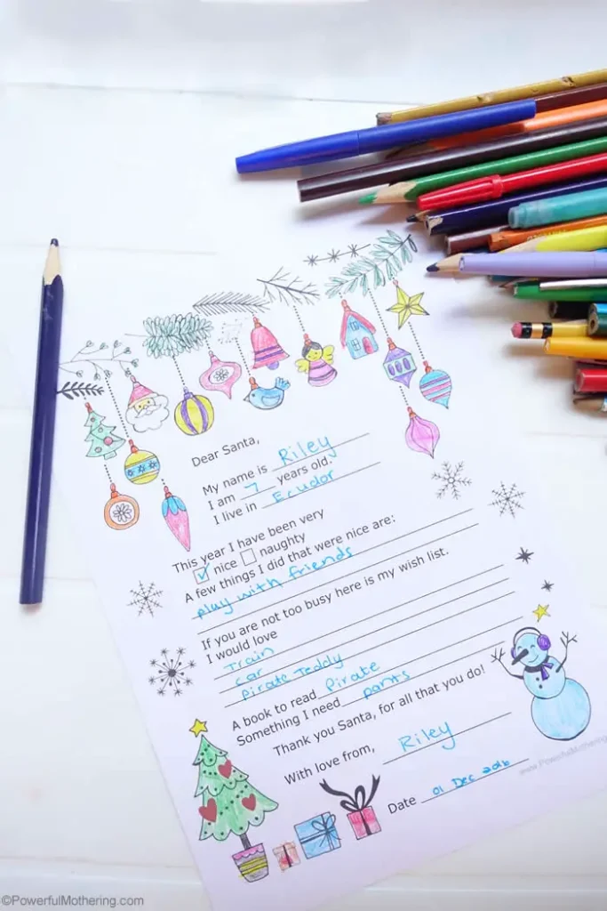 letter to santa template