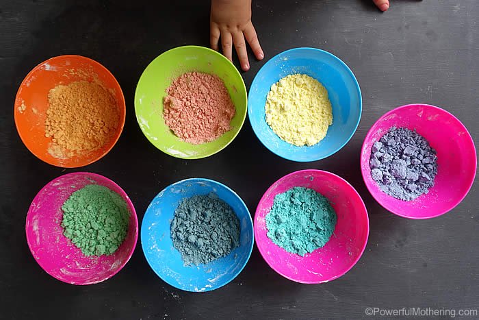 Rainbow Fizzy Cloud Dough