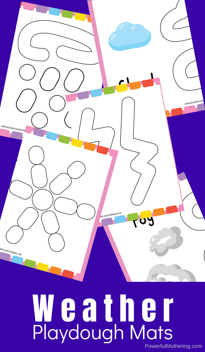 weather playdough mats
