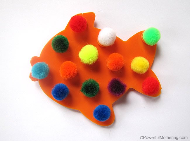 completed pom pom fish