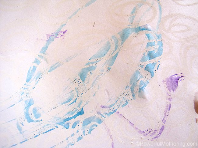 crayon resist spiral art starting out