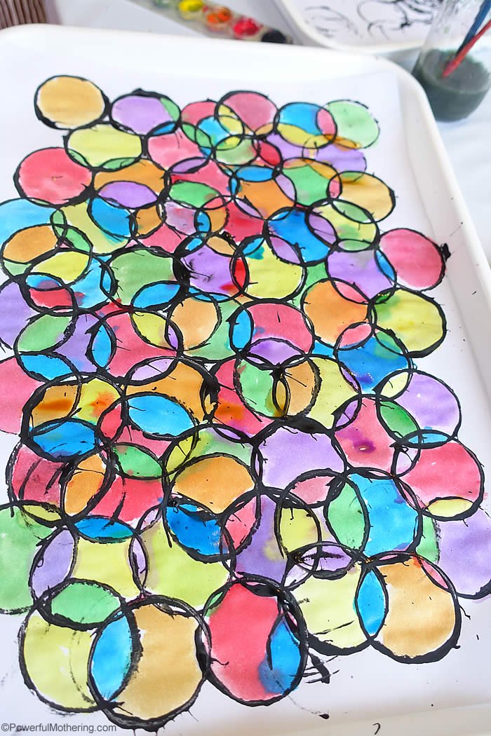 stained glass waterpaints and tp roll prints