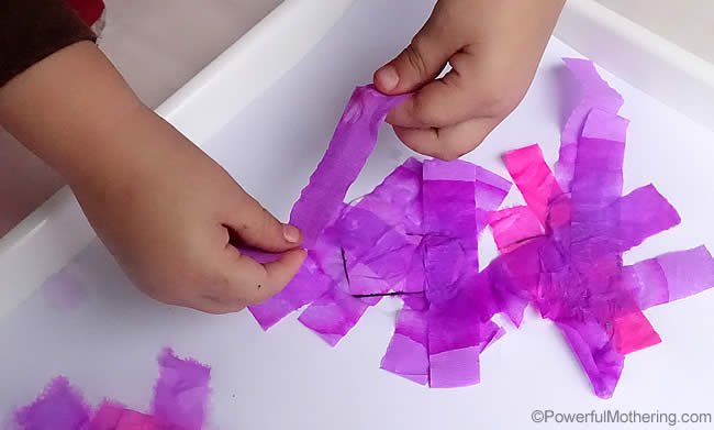 tissue paper valentines craft
