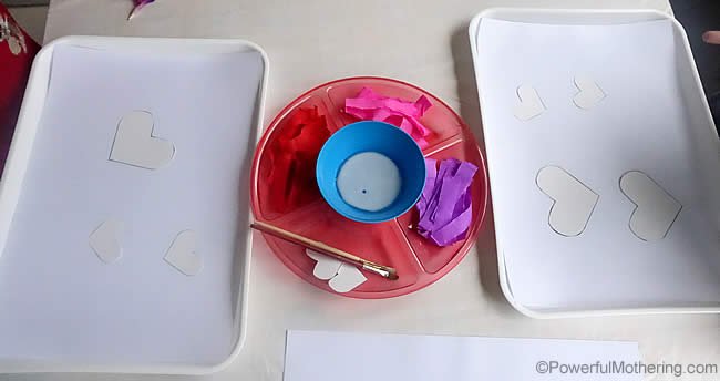 valentines activity setup