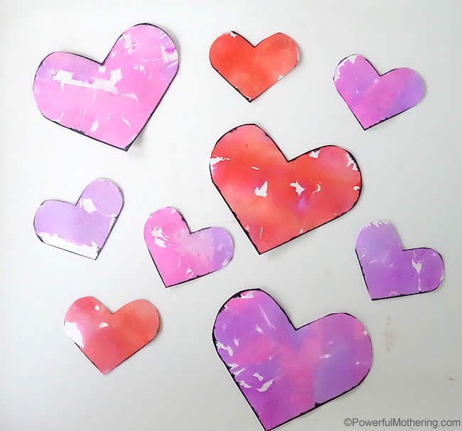 Tissue Bleed Valentine Hearts