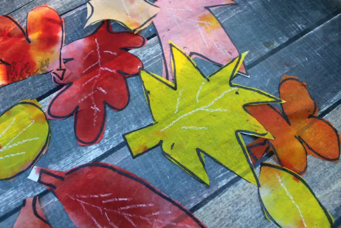fall watercolor leaf craft