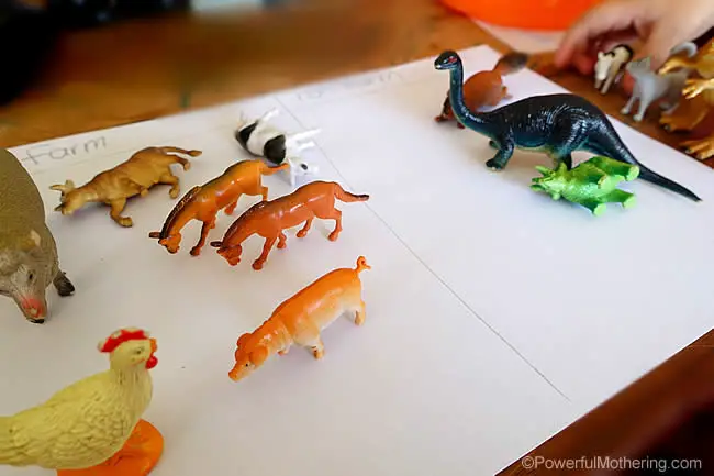 farm animals sorting game