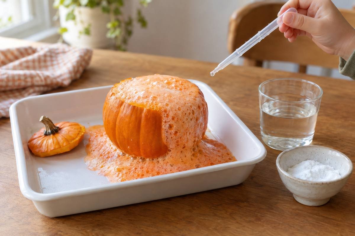 fizzing pumpkin halloween science activity